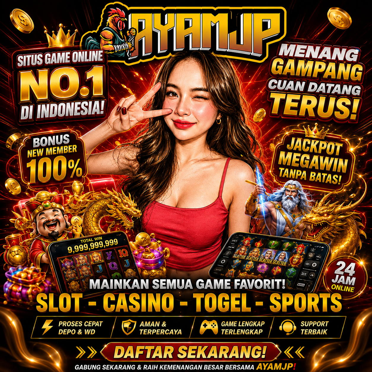 Galeri foto AYAMJP : Saat Ayam Bangun Pagi, Koleksi Game Online Sudah Siap Dimainkan di Jakarta